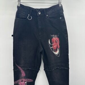 Her Universe Disney Nightmare Before Christmas Lock Shock Barrel Black Jeans 1